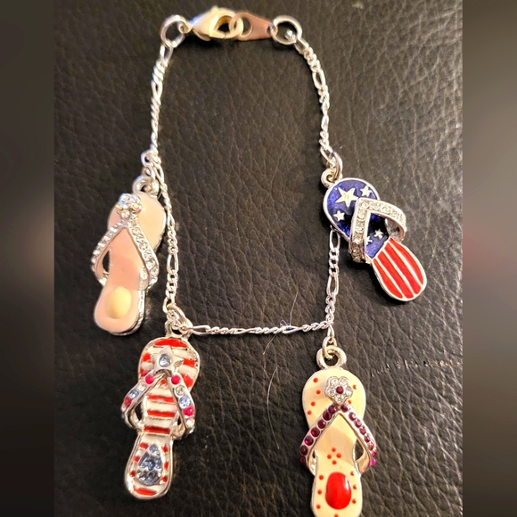 Summer Sandle Charm Handmade Bracelet - Picture 1 of 6